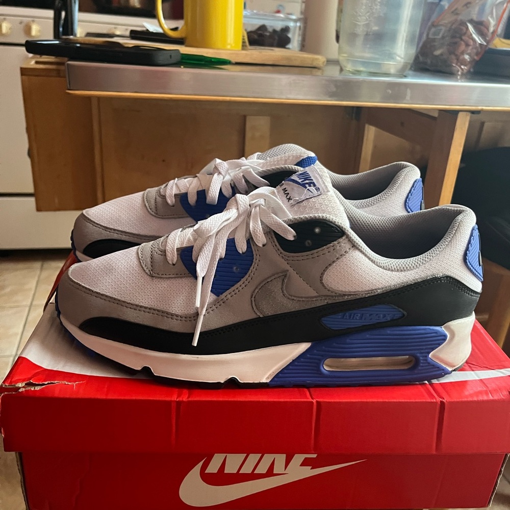 Nike Air Max Sneakers - Gray, Blue, Black
